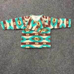Wrangler Toddler 2T Southwestern Sherpa Fleece Jacket Turquoise Western